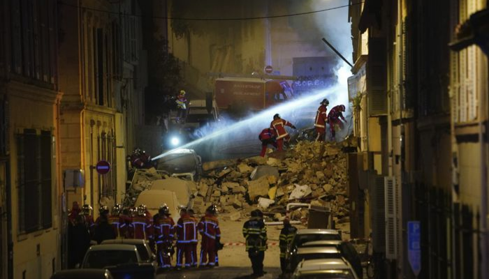Four-storey building collapses in France, 8 missing!